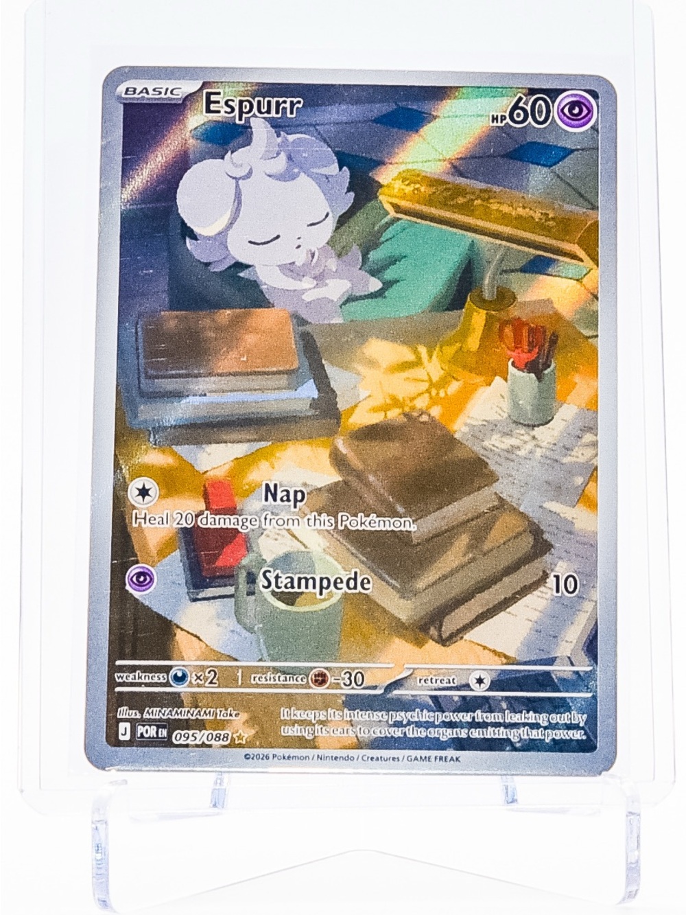 Pokemon Card Espurr 095/088 Illustration Rare Holo Perfect Order NM